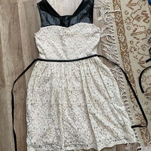 Leather and Lace Minidress